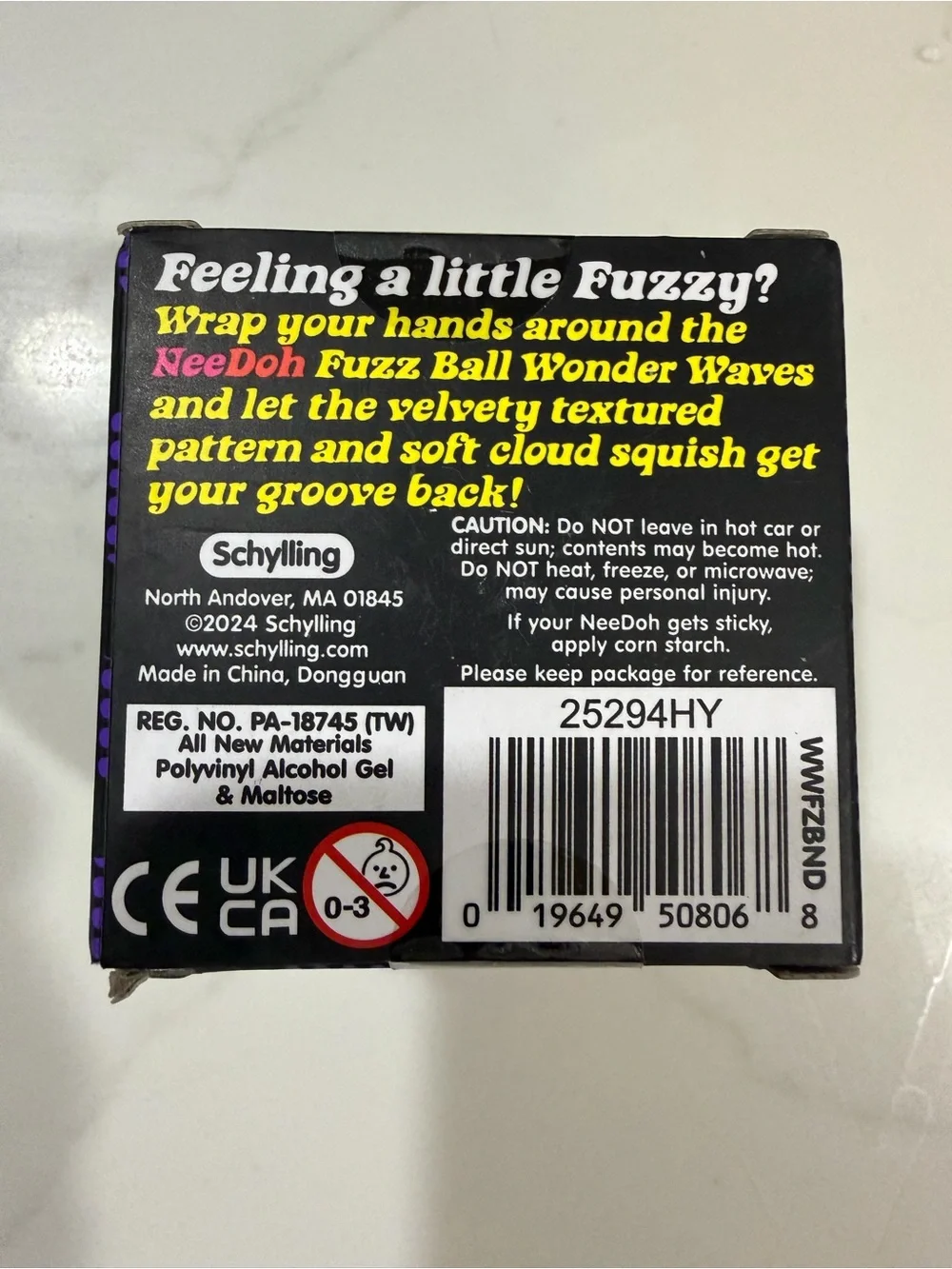 Schylling NEEDOH purple Fuzz Ball Wonder Waves